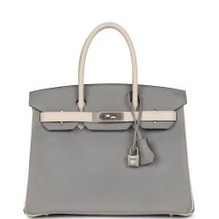 Hermès Hermes Special Order (HSS) Birkin 30 Gris Mouette And Craie Epsom Brushed Palladium Hardware