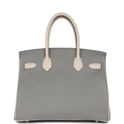 Hermès Hermes Special Order (HSS) Birkin 30 Gris Mouette And Craie Epsom Brushed Palladium Hardware -Online Bag Store H B 230911 1 05