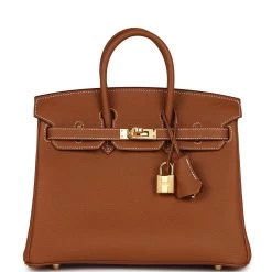 Hermès Hermes Birkin 25 Gold Togo Gold Hardware
