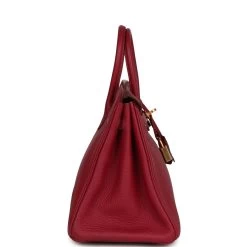 Hermès Pre-owned Hermes Birkin 25 Rubis Togo Gold Hardware -Online Bag Store H B 230928 3 04