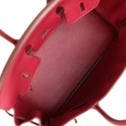 Hermès Pre-owned Hermes Birkin 25 Rubis Togo Gold Hardware -Online Bag Store H B 230928 3 09