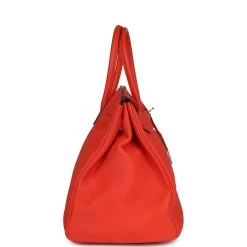 Hermès Pre-owned Hermes Birkin 35 Capucine Clemence Palladium Hardware -Online Bag Store H B 231017 1 04