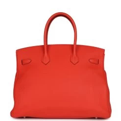 Hermès Pre-owned Hermes Birkin 35 Capucine Clemence Palladium Hardware -Online Bag Store H B 231017 1 05