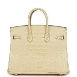 Hermès Hermes Special Order (HSS) Birkin 25 Vanille Matte Alligator Brushed Gold Hardware 14 Hermès Hermes Special Order (HSS) Birkin 25 Vanille Matte Alligator Brushed Gold Hardware -Online Bag Store H B 231027 1 NN 05