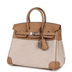 Hermès Hermes Birkin 25 Toile H And Chai Swift Palladium Hardware -Online Bag Store H B 231101 3 03