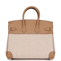 Hermès Hermes Birkin 25 Toile H And Chai Swift Palladium Hardware -Online Bag Store H B 231101 3 05