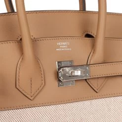Hermès Hermes Birkin 25 Toile H And Chai Swift Palladium Hardware -Online Bag Store H B 231101 3 08