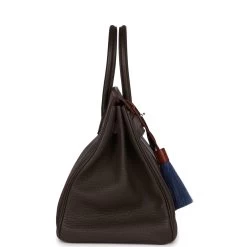 Hermès Pre-owned Hermes Birkin Club 35 Vert Bronze, Blue Thalassa, Fauve Barenia Fjord & Ottomane Palladium Hardware -Online Bag Store H B 231102 1 04 d1b8ef4a a0ca 4bd9 b547 1f72c54f5d1f