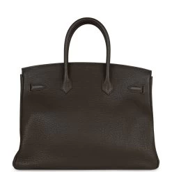 Hermès Pre-owned Hermes Birkin Club 35 Vert Bronze, Blue Thalassa, Fauve Barenia Fjord & Ottomane Palladium Hardware -Online Bag Store H B 231102 1 05