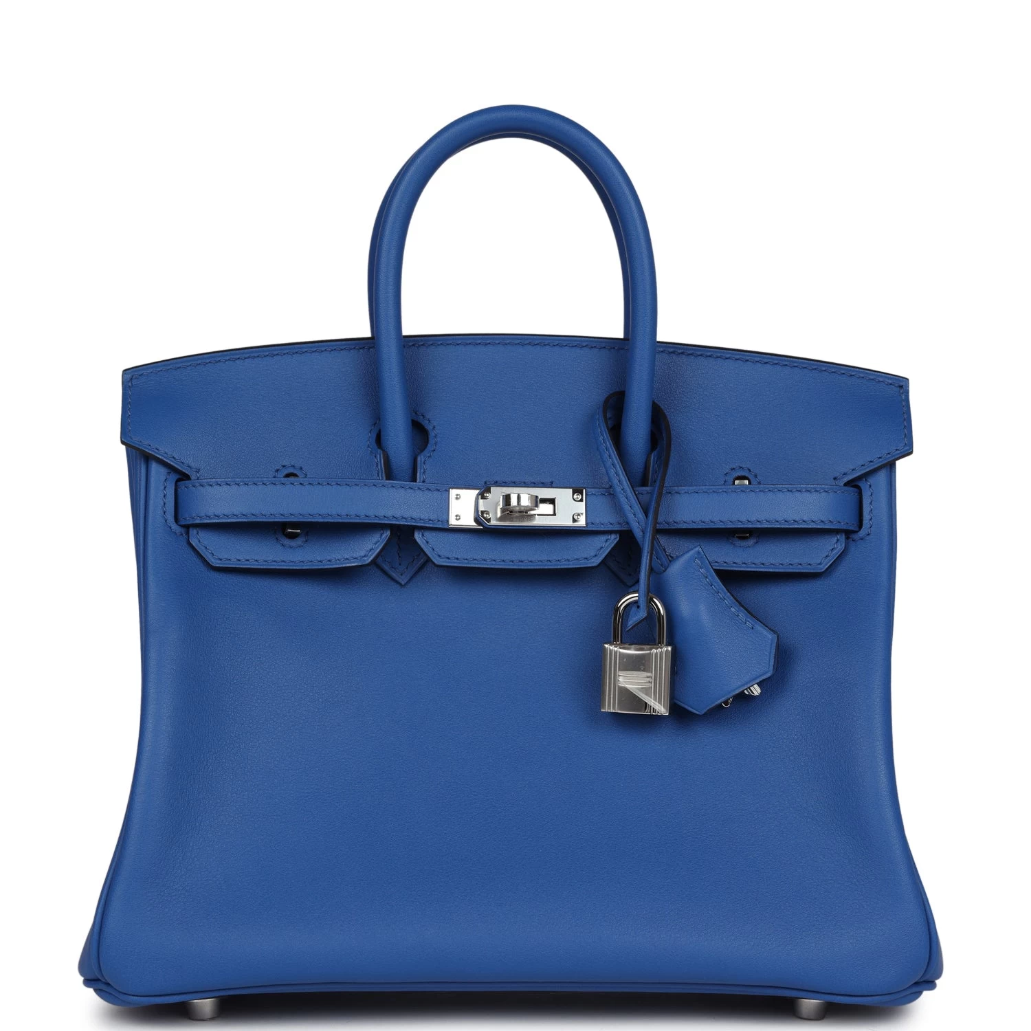 Hermès Hermes Birkin 25 Bleu France Swift Palladium Hardware 3 Hermès Hermes Birkin 25 Bleu France Swift Palladium Hardware