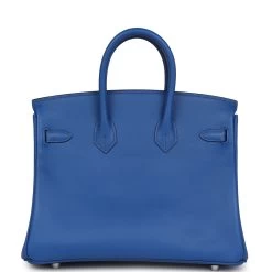 Hermès Hermes Birkin 25 Bleu France Swift Palladium Hardware 14 Hermès Hermes Birkin 25 Bleu France Swift Palladium Hardware -Online Bag Store H B 231117 2 HC 05