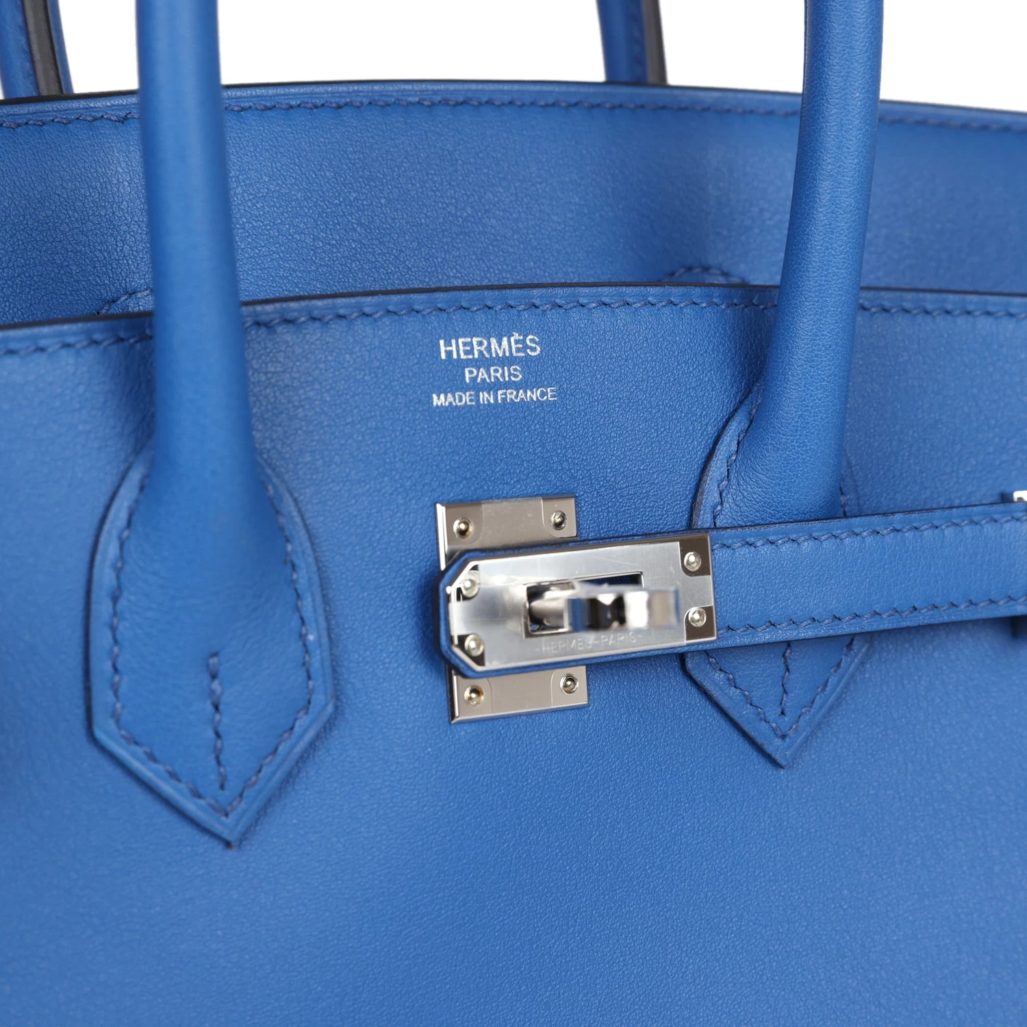 Hermès Hermes Birkin 25 Bleu France Swift Palladium Hardware 9 Hermès Hermes Birkin 25 Bleu France Swift Palladium Hardware - Image 7
