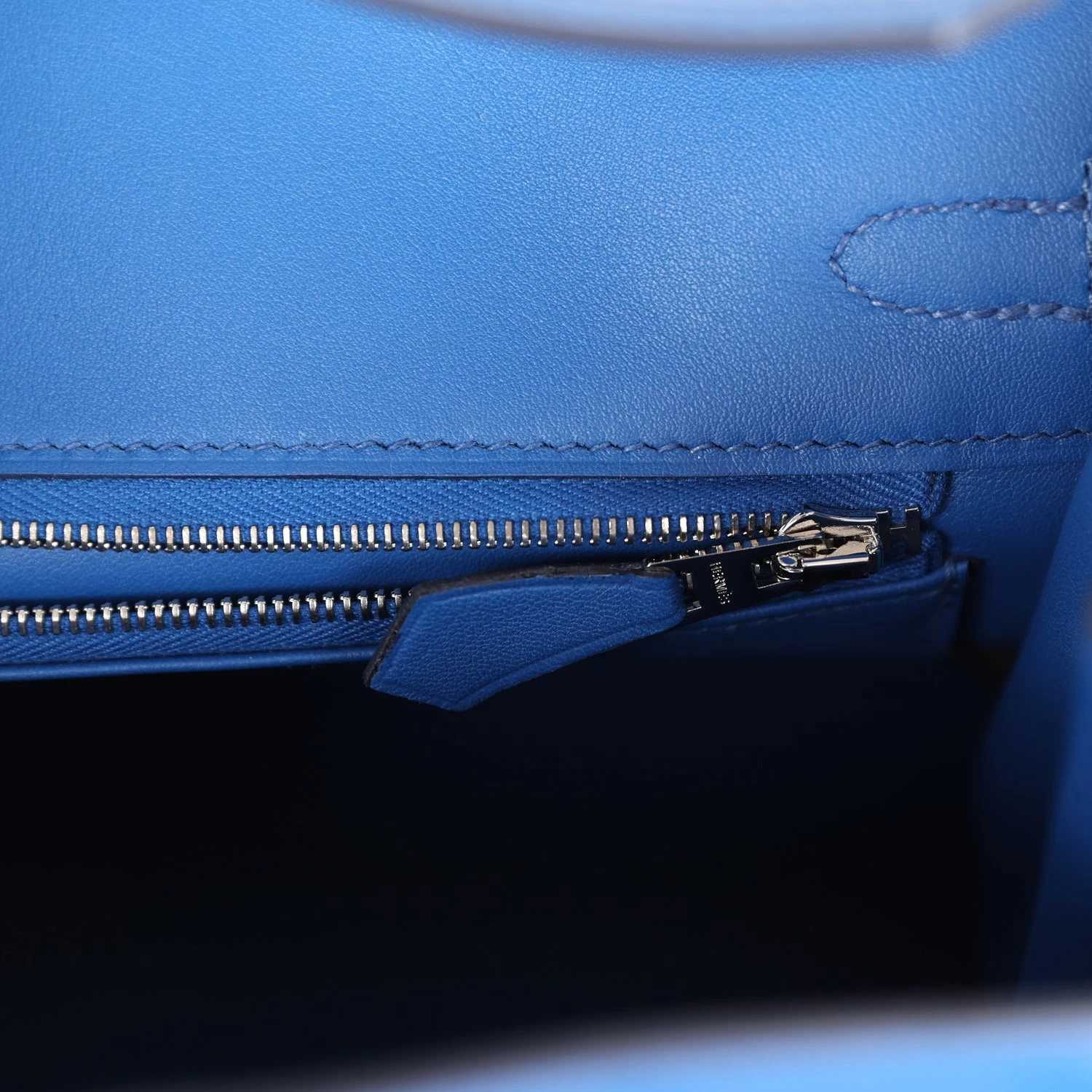 Hermès Hermes Birkin 25 Bleu France Swift Palladium Hardware 11 Hermès Hermes Birkin 25 Bleu France Swift Palladium Hardware - Image 9