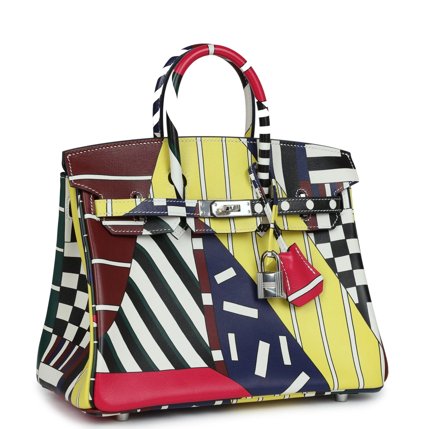 Hermès Hermes "One Two Three And Away We Go" Birkin 25 Multicolor Swift Palladium Hardware 4 Hermès Hermes "One Two Three And Away We Go" Birkin 25 Multicolor Swift Palladium Hardware - Image 2