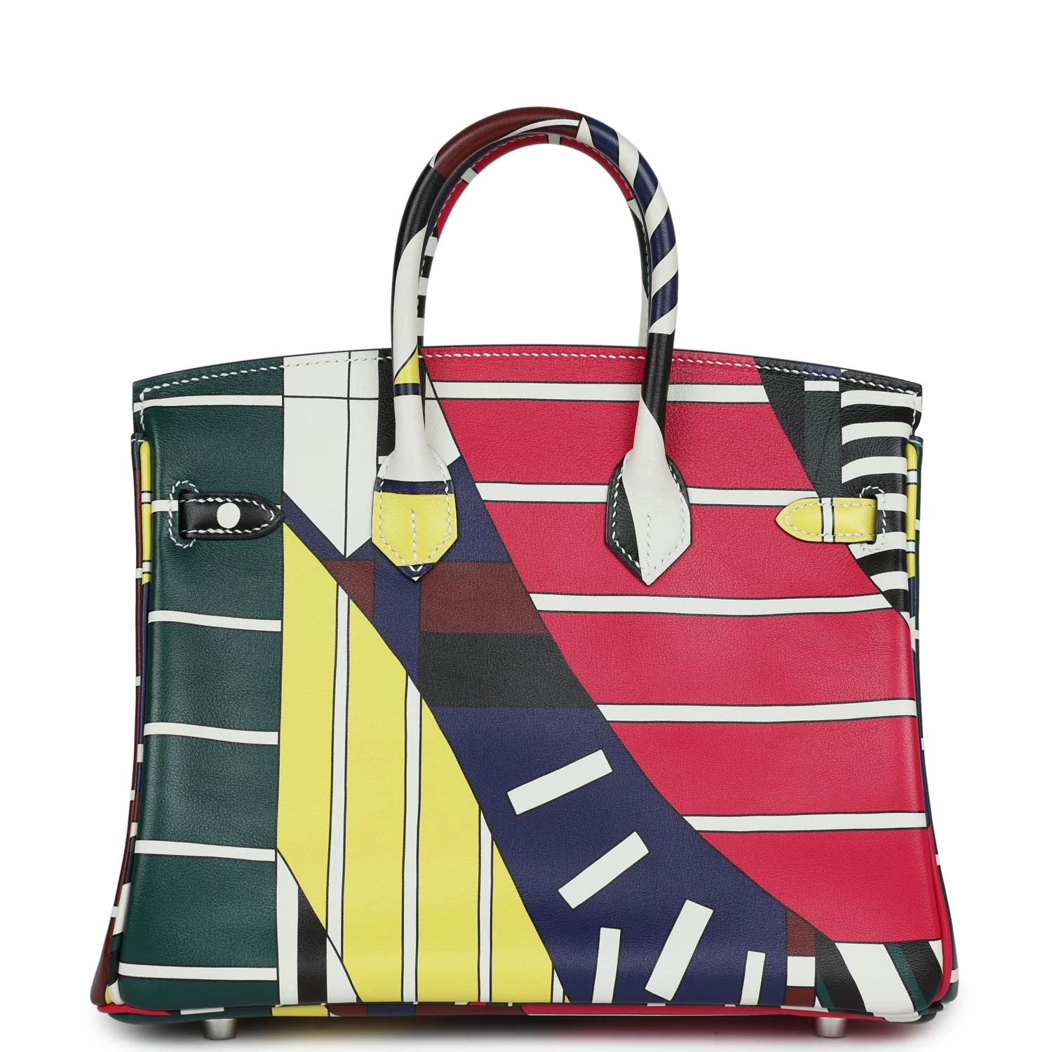 Hermès Hermes "One Two Three And Away We Go" Birkin 25 Multicolor Swift Palladium Hardware 6 Hermès Hermes "One Two Three And Away We Go" Birkin 25 Multicolor Swift Palladium Hardware - Image 4
