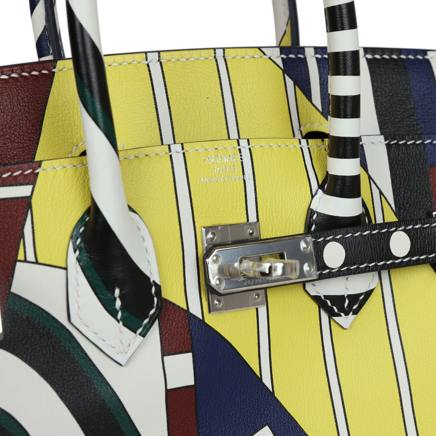 Hermès Hermes "One Two Three And Away We Go" Birkin 25 Multicolor Swift Palladium Hardware 9 Hermès Hermes "One Two Three And Away We Go" Birkin 25 Multicolor Swift Palladium Hardware - Image 7