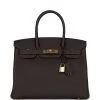 Hermès Hermes Birkin 30 Ebene Togo Gold Hardware -Online Bag Store H B 231214 2 01