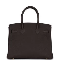 Hermès Hermes Birkin 30 Ebene Togo Gold Hardware -Online Bag Store H B 231214 2 05