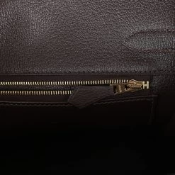 Hermès Hermes Birkin 30 Ebene Togo Gold Hardware -Online Bag Store H B 231214 2 10