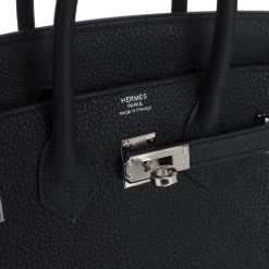 Hermès Hermes Birkin 25 Black Togo Palladium Hardware -Online Bag Store H B 231220 2 08