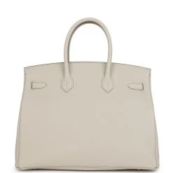 Hermès Hermes Birkin 35 Beton Togo Palladium Hardware 14 Hermès Hermes Birkin 35 Beton Togo Palladium Hardware -Online Bag Store H B 231227 5 05