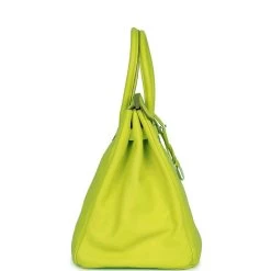 Hermès Pre-owned Hermes Birkin 35 Kiwi Swift Palladium Hardware -Online Bag Store H B 231723 1 04