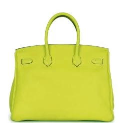 Hermès Pre-owned Hermes Birkin 35 Kiwi Swift Palladium Hardware -Online Bag Store H B 231723 1 05