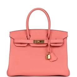 Hermès Hermes Special Order (HSS) Birkin 30 Rose Candy Togo Gold Hardware
