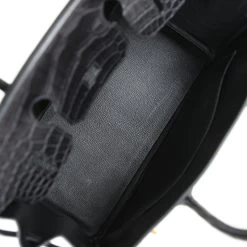 Hermès Hermes Birkin 30 Black Matte Alligator Gold Hardware -Online Bag Store H B 240108 6 09