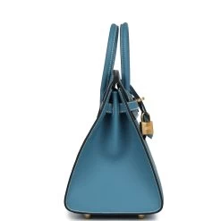 Hermès Hermes Birkin Sellier 25 Blue Jean Epsom Gold Hardware -Online Bag Store H B 240109 2 04