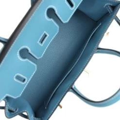 Hermès Hermes Birkin Sellier 25 Blue Jean Epsom Gold Hardware -Online Bag Store H B 240109 2 09