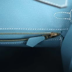 Hermès Hermes Birkin Sellier 25 Blue Jean Epsom Gold Hardware -Online Bag Store H B 240109 2 10