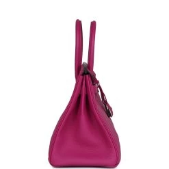 Hermès Pre-owned Hermes Birkin 30 Rose Pourpre Togo Palladium Hardware -Online Bag Store H B 240116 1 04