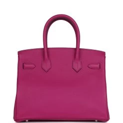 Hermès Pre-owned Hermes Birkin 30 Rose Pourpre Togo Palladium Hardware -Online Bag Store H B 240116 1 05