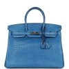 Hermès Hermes Birkin 35 Mykonos Matte Alligator Palladium Hardware
