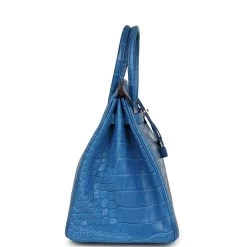 Hermès Hermes Birkin 35 Mykonos Matte Alligator Palladium Hardware -Online Bag Store H B 240123 1 04
