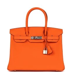 Hermès Hermes Birkin 30 Orange Minium Togo Palladium Hardware