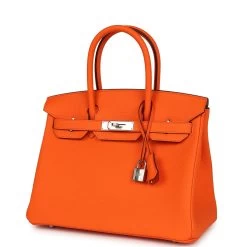 Hermès Hermes Birkin 30 Orange Minium Togo Palladium Hardware -Online Bag Store H B 240124 1 03