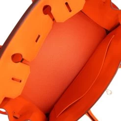 Hermès Hermes Birkin 30 Orange Minium Togo Palladium Hardware -Online Bag Store H B 240124 1 09