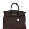 Hermès Hermes Birkin 35 Chocolate Togo Palladium Hardware