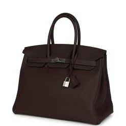 Hermès Hermes Birkin 35 Chocolate Togo Palladium Hardware 15 Hermès Hermes Birkin 35 Chocolate Togo Palladium Hardware -Online Bag Store H B 240125 1 CL 03