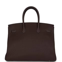Hermès Hermes Birkin 35 Chocolate Togo Palladium Hardware 14 Hermès Hermes Birkin 35 Chocolate Togo Palladium Hardware -Online Bag Store H B 240125 1 CL 05