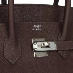 Hermès Hermes Birkin 35 Chocolate Togo Palladium Hardware 17 Hermès Hermes Birkin 35 Chocolate Togo Palladium Hardware -Online Bag Store H B 240125 1 CL 08