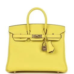 Hermès Hermes Special Order (HSS) Birkin 25 Limoncello Verso Togo Rose Gold Hardware