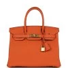Hermès Hermes Birkin 30 Orange Togo Gold Hardware 2 Hermès Hermes Birkin 30 Orange Togo Gold Hardware -Online Bag Store H B 240130 4 01