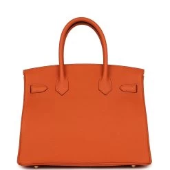 Hermès Hermes Birkin 30 Orange Togo Gold Hardware -Online Bag Store H B 240130 4 05