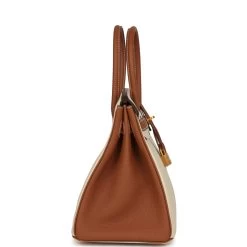 Hermès Pre-owned Hermes Special Order (HSS) Birkin 30 Craie And Gold Togo Brushed Gold Hardware -Online Bag Store H B 240201 4 JG 04