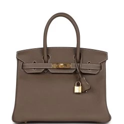 Hermès Hermes Birkin 30 Etoupe Clemence Gold Hardware