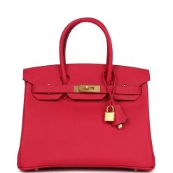 Hermès Hermes Special Order (HSS) Birkin 30 Rose Extreme Verso Epsom Brushed Gold Hardware
