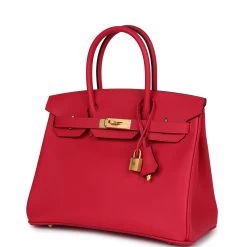 Hermès Hermes Special Order (HSS) Birkin 30 Rose Extreme Verso Epsom Brushed Gold Hardware -Online Bag Store H B 240205 2 03
